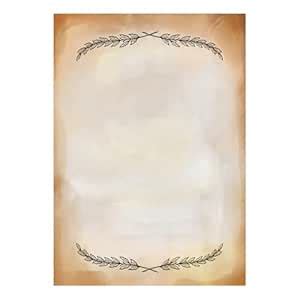 Xia Vintage Look Printed A4 Sheet, Letter Stationery Paper, Pre-printed ...
