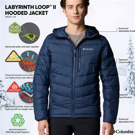 Columbia Men Blue Labyrinth Loop II Hooded Jacket – Columbia Sportswear