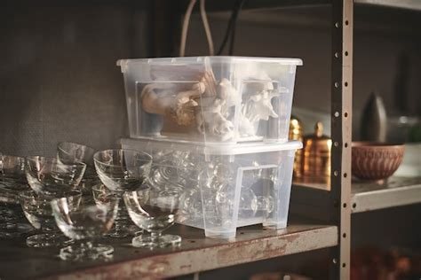 SAMLA box, transparent, 28x19x14 cm/5 l (11x7 ½x5 ½"/1 gallon) - IKEA