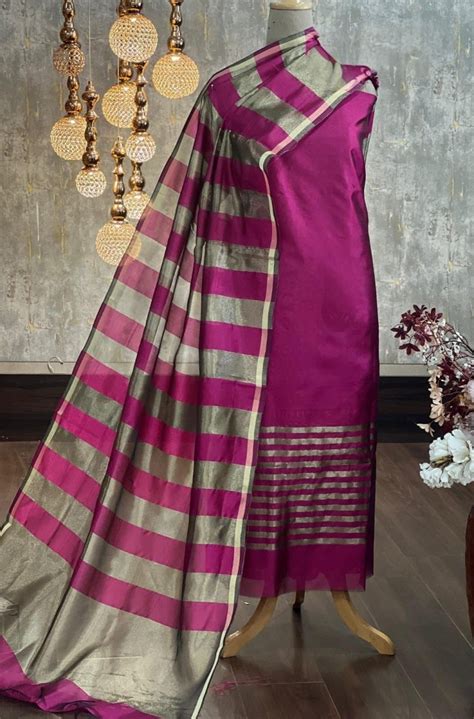 Exclusive Banarasi Unstitched Salwar Suit Set With Dupatta - Leheriya.com