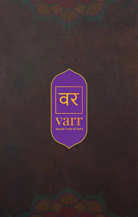 Menu at VARR Temple Food of India - Artisanal Thali Experience, Rishikesh