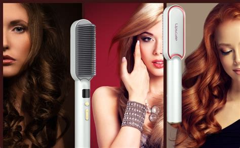 Upscale Women's Hair Straightener Brush with Cruler and Styler| Digital ...