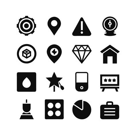 Black filled icons set | Premium AI-generated vector