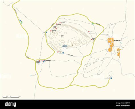 Map of Mount Uluru, Ayers Rock in the central Australian desert Stock ...