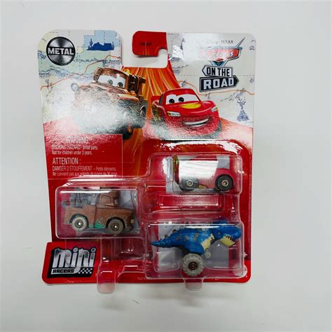 Disney Pixar Cars Mini Racers 3 Pack - Road Trip Park - Walmart.com
