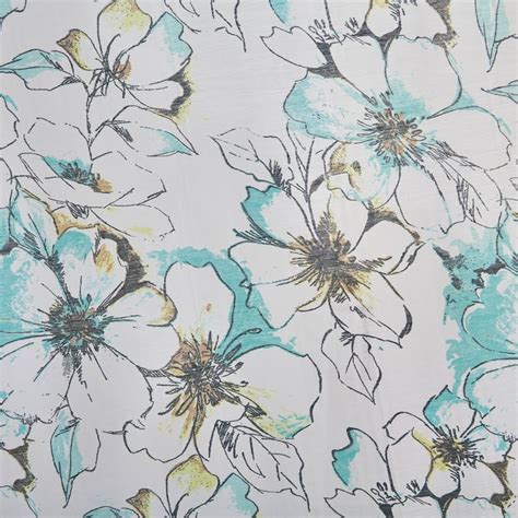 Buy Chanderi Iris Set of 2 Printed Sheer Door Curtains from Home Centre ...