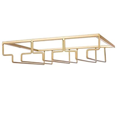 Buy 3 Rows Wine Glass Rack Under Cabinet Stemware Holder Iron Wine ...