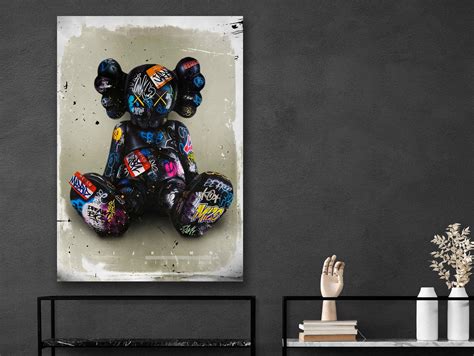 Banksy Kaws Canvas Print, Kaws Canvas, Kaws Wall Art, Kaws Poster ...