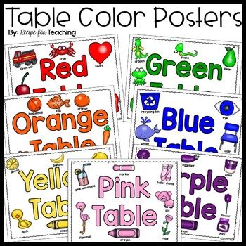 Image result for Color Table Card