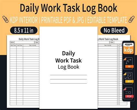 Image result for Daily Work Log Book Template