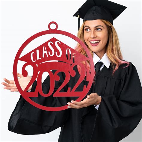 Buy Red Class of 2022 Wooden Sign Graduation Party Decorations 2022 ...