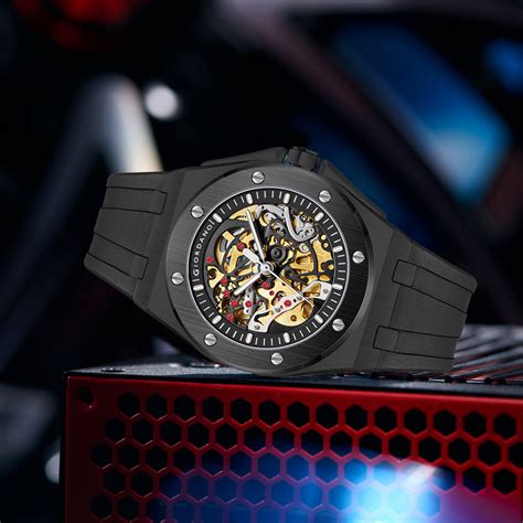 Giordano Automatic Watch for Men – Mechanical Skeleton Dial,Transparent ...