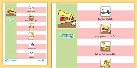 Twinkl Symbols: Dusting Within Task Schedule