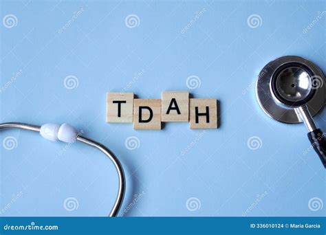 ADHD, Wooden Letters with Stethoscope on Light Blue Background ...
