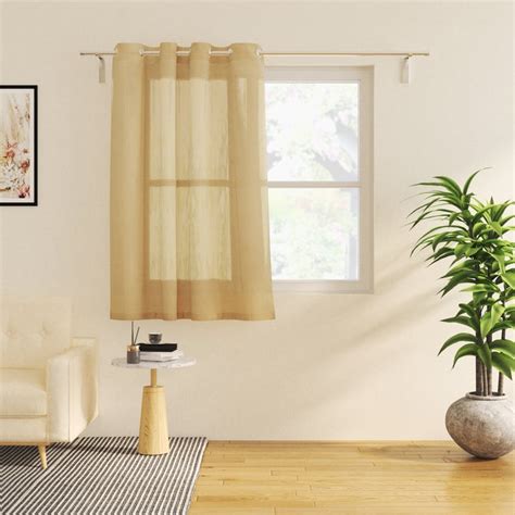Buy Elinor Palm Set of 2 Sheer Window Curtains - 5.2ft (160cm) from ...