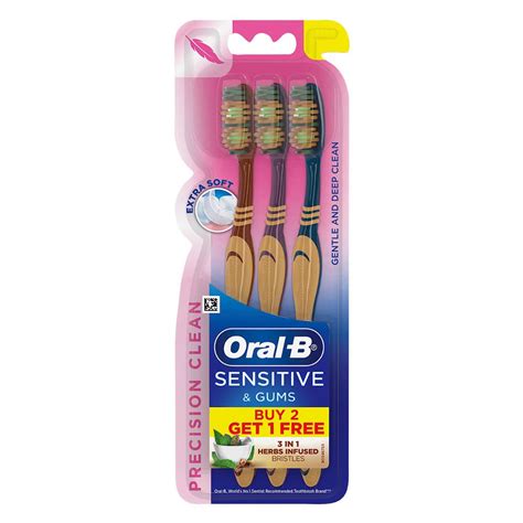Oral-B Ultrathin Sensitive Herbs Extra Soft Toothbrush, 3 Count (Buy 2 ...