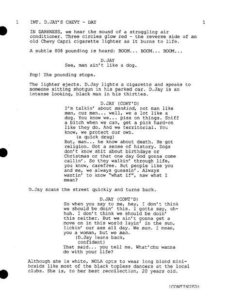 Image result for Next in Line Monologue Script