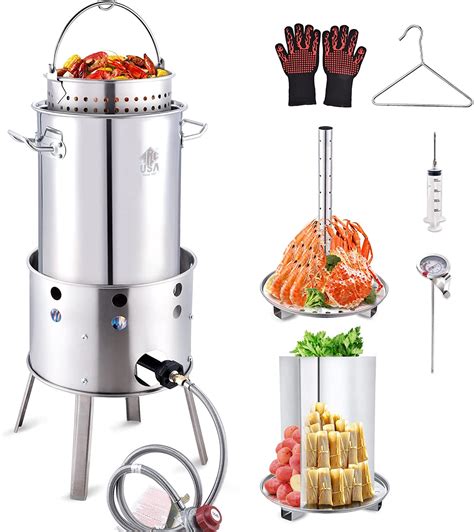 Amazon.com: ARC 32QT Stainless Steel Turkey Fryer Kit With Burner ...