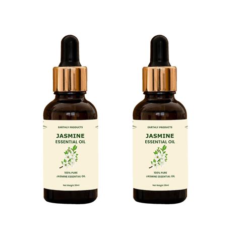 EARTHLY PRODUCTS Therapeutic Grade Jasmine Essential Oil for Relaxation and Wellness Natural ...