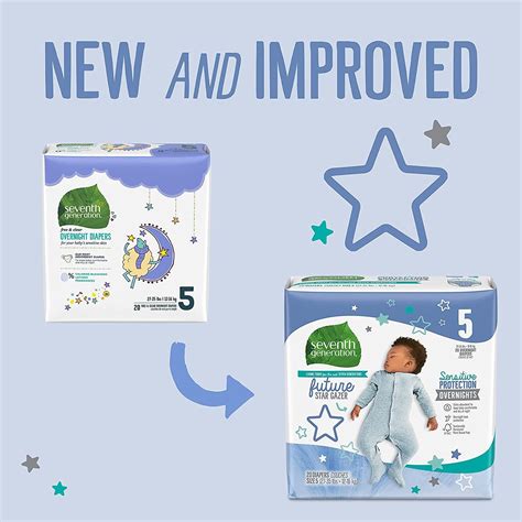 Seventh Generation Baby Overnight Diapers Stage 5 - 4 Packs, 20 Count ...