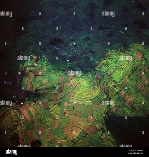 Aerial view of intensive agriculture in Rwanda, Africa Stock Photo - Alamy