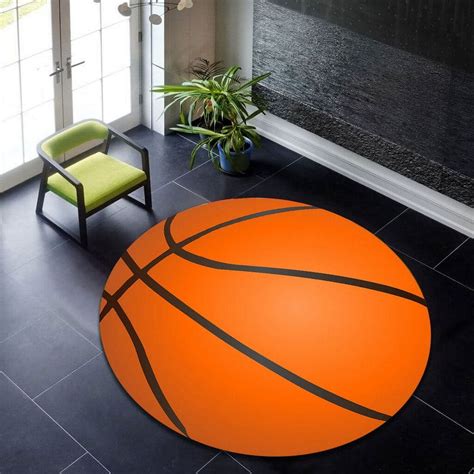 3D Basketball Football Baseball Print Area Rug Round Floor Mat Machine ...