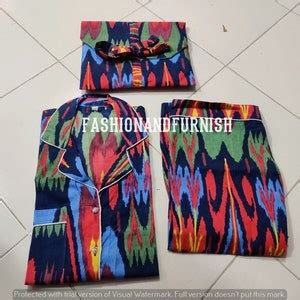 Buy NEW Ikat Cotton Bridesmaid Pajamas Set, Pajamas Monogram, Bridal ...