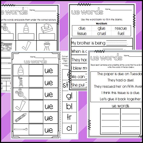 UE Words Phonics Worksheets | Made By Teachers