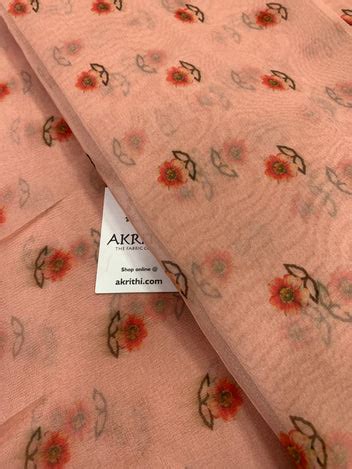 Buy printed organza fabric online : printed fabrics online – Akrithi