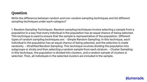 Image result for Random and Non Random Sampling Methods with Example