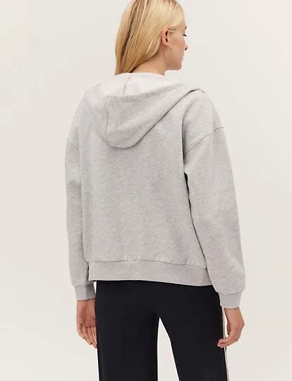 Cotton Rich Relaxed Zip Up Hoodie