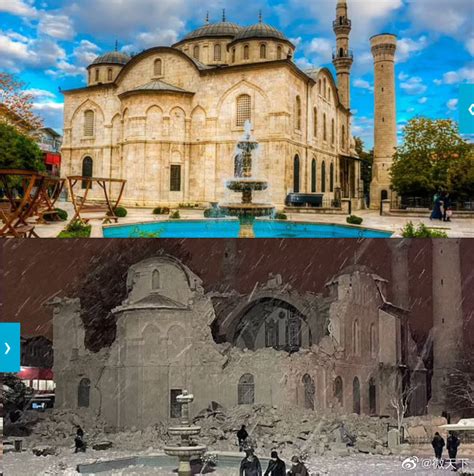 令人心痛！土耳其地震前后影像对比