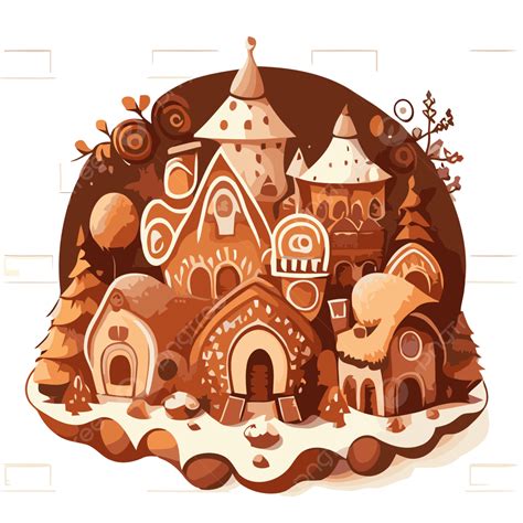 Pueblo De Pan De Jengibre Vector PNG , Pegatina Clipart Imágenes ...