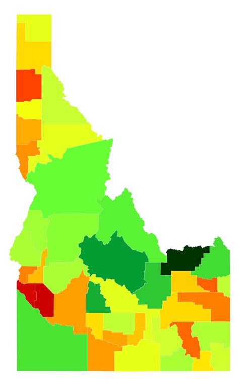 Idaho Population Density - AtlasBig.com