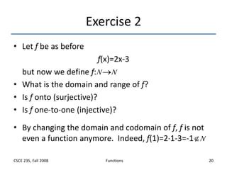 Image result for Types of Functions CSCE