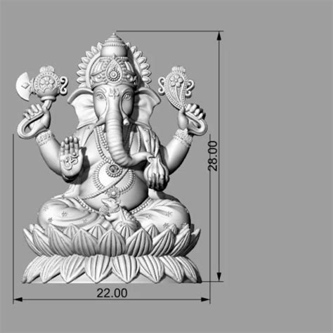 Divine Ganesh 3D Model - Exquisite Craftsmanship