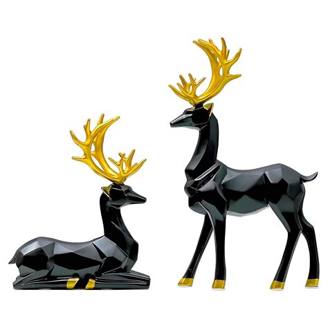 Buy FAME ADDA Geometric Resin Deer/Hiran Pair Showpiece for Home Decor ...