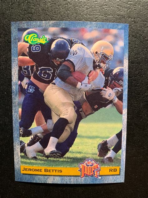 JEROME BETTIS Notre Dame 1993 Classic NFL DRAFT CARD #10 | eBay