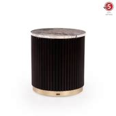 Buy Opus Brown White Natural Stone Side & End Table Online Durian