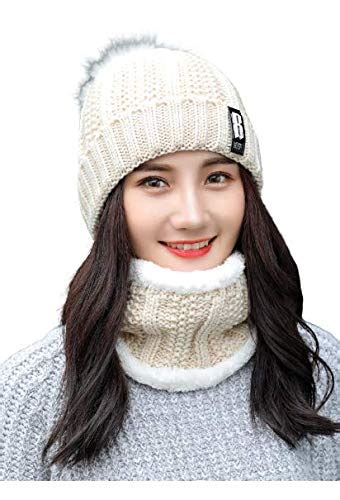 Buy Krystle Winter Soft Warm Snow Proof Pom Pom Cap (Inside Fur) Woolen ...