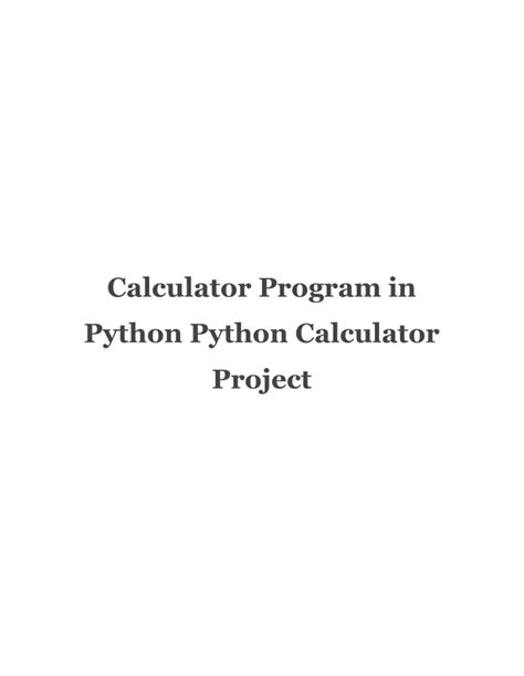 Image result for Python Calculator Project