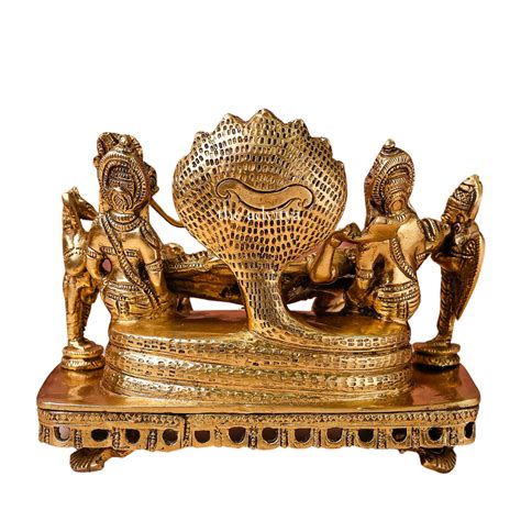 The Advitya | Brass idol of vishnu padmanath