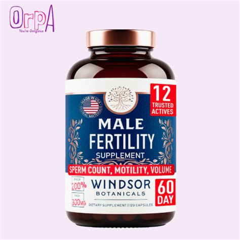 WINDSOR BOTANICALS Male Fertility Supplement With Mens Health Conception Fertility Prenatal ...