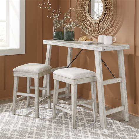 Carynhurst 3PK Counter Height Table & Bar Stools – Ashley Homestore