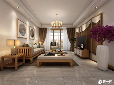 日式风格客厅-设计效果图-建E室内设计网