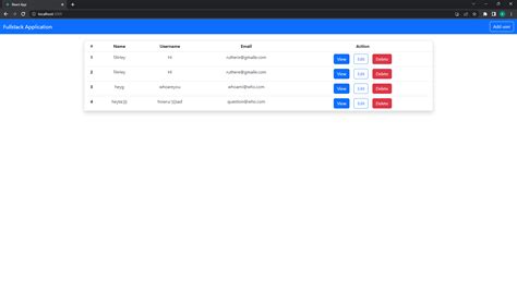 React JS Crud Example 的图像结果