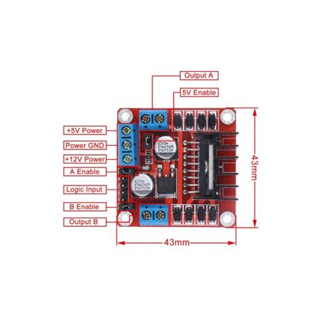 L298 2A Dual Motor Driver Module with PWM Control buy online at Best ...