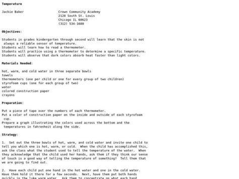 Image result for Temperature Lesson