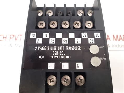 Toyo 3 Phase 3 Wire Watt Transducer Keiki Egm-23L – Aeliya Marine Tech