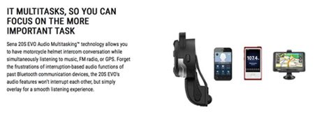 Sena 20S EVO - Motorcycle Bluetooth Headset with Built-In Intercom ...